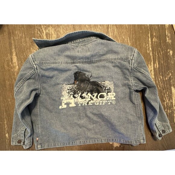 Honor The Gift Jean Stallion Work Horse Chore Jacket Sz 10 streetwear oversized - Picture 2 of 12